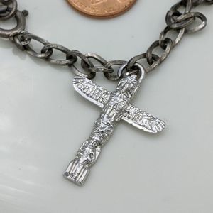 Sterling Silver Maple Leaf Totum Canada Bracelet